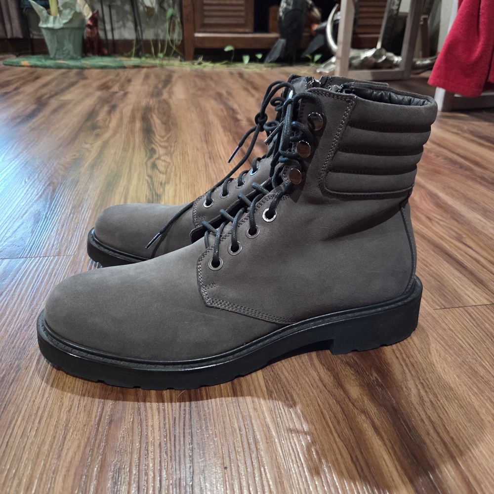 Aquatalia Men's Gray Lace-Up Boots